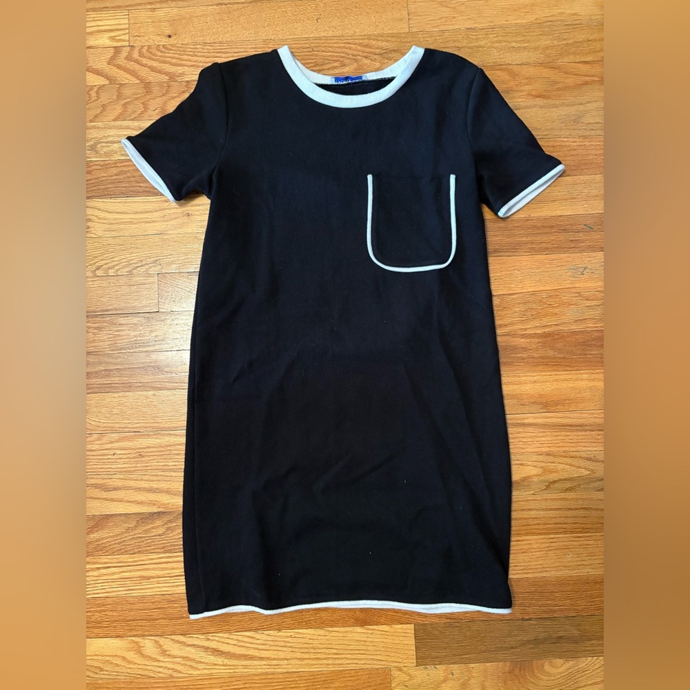 Zara Black and White Striped Dress